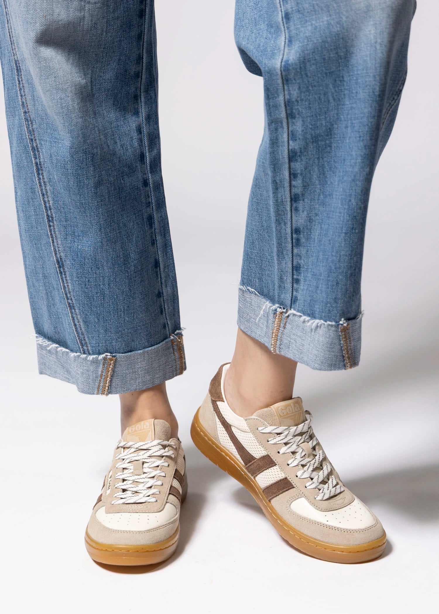 swatch_White/Bone/Otter gola hawk 83 sneaker