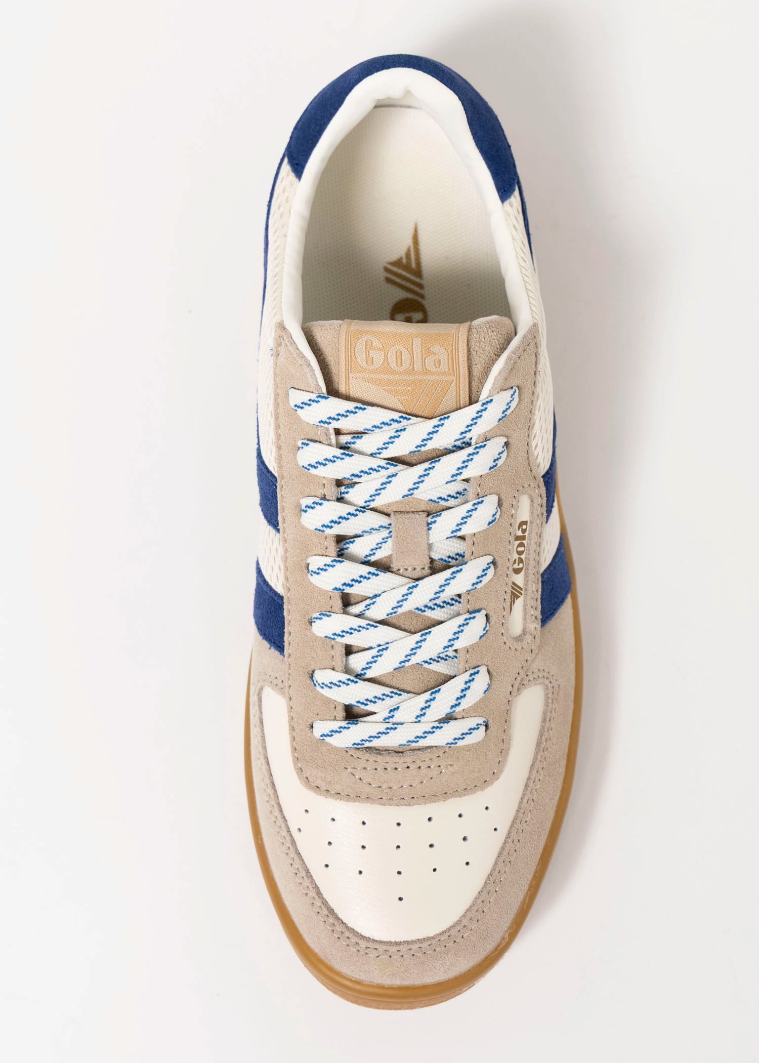 swatch_White/Bone/Blue gola hawk 83 sneaker