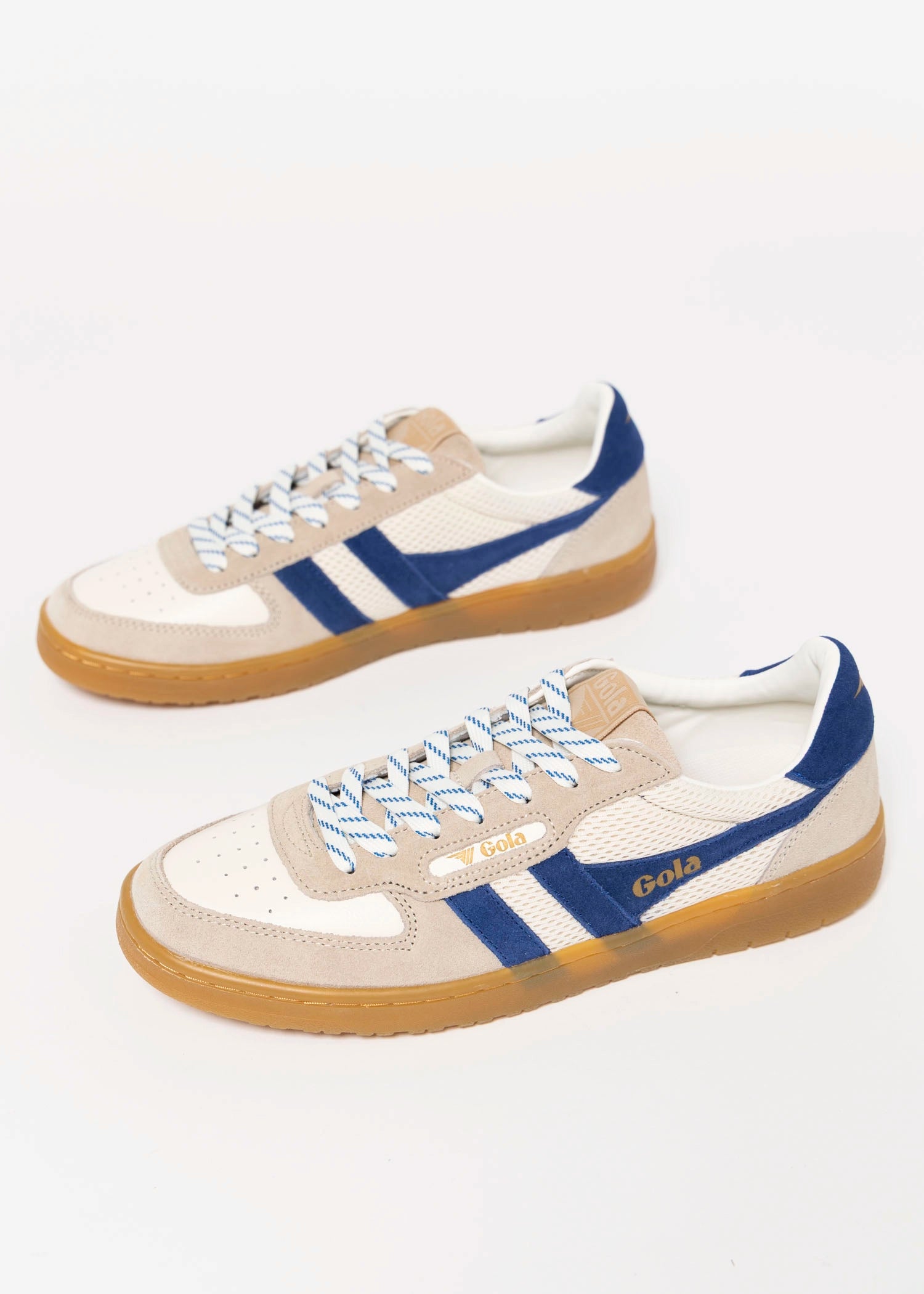 swatch_White/Bone/Blue gola hawk 83 sneaker