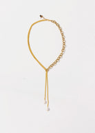swatch_Gold lariat knot necklace