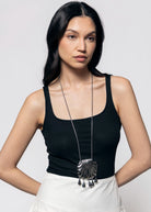 swatch_Silver shell pendant necklace