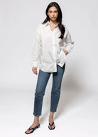 swatch_White oversized button down shirt