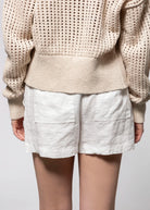 swatch_White sanctuary carefree linen shorts