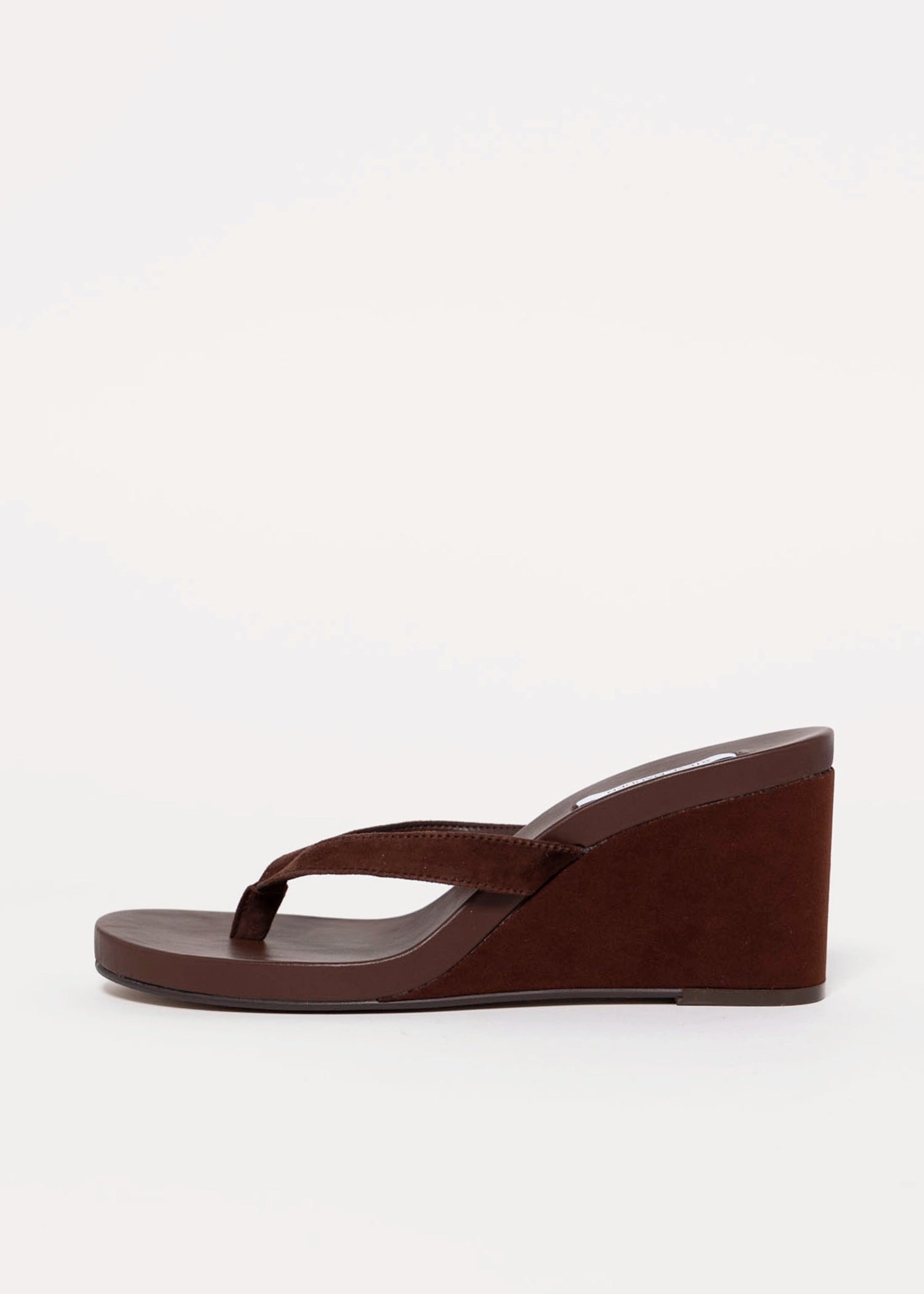 swatch_Brown Suede steve madden playing wedge thong sandal