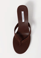 swatch_Brown Suede steve madden playing wedge thong sandal