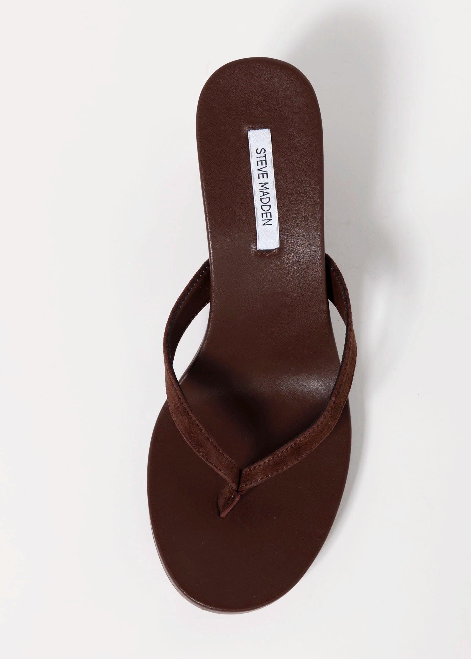 swatch_Brown Suede steve madden playing wedge thong sandal
