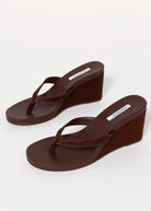 swatch_Brown Suede steve madden playing wedge thong sandal