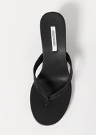 swatch_Black Suede steve madden playing wedge thong sandal