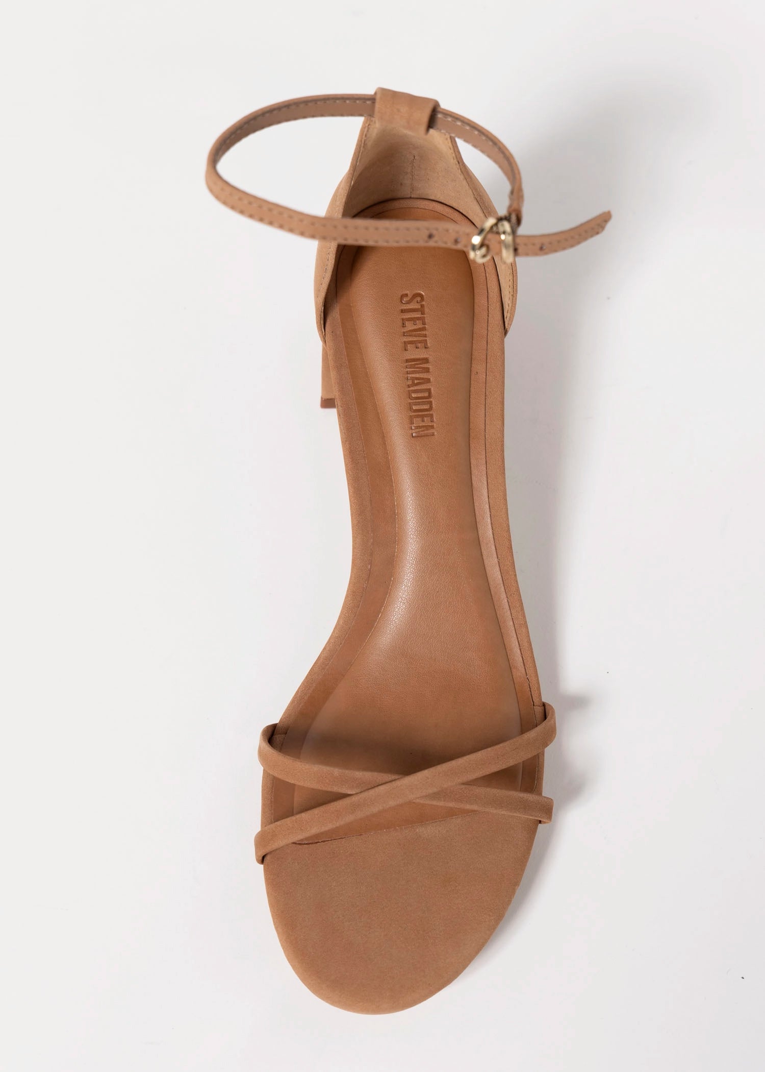 swatch_Tan nubuck steve madden rae block heel sandal