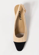 swatch_Beige/Black vaneli jala raffia slingback