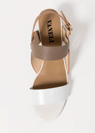 swatch_White/Taupe vaneli lorian heeled sandal