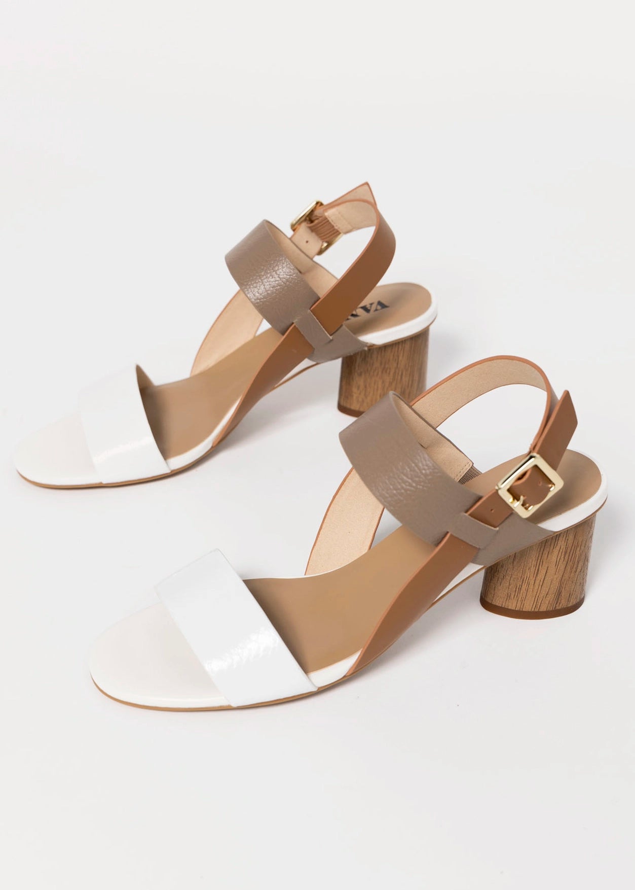 swatch_White/Taupe vaneli lorian heeled sandal