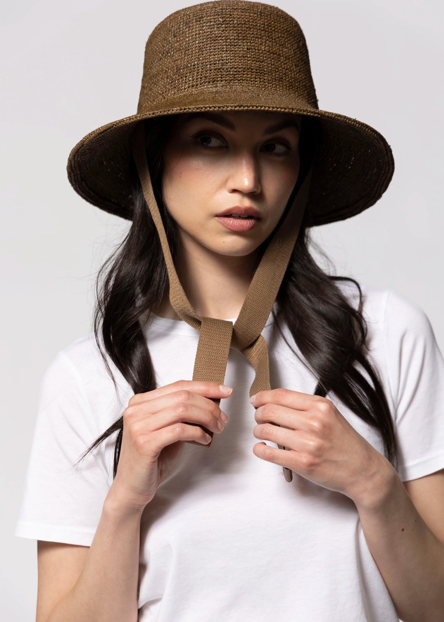 swatch_Brown wyeth cassis raffia bucket hat