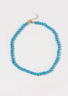swatch_Turquoise blue howlite beaded necklace