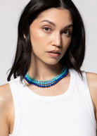 swatch_Turquoise blue howlite beaded necklace