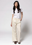 swatch_Ivory low rise drawstring pant