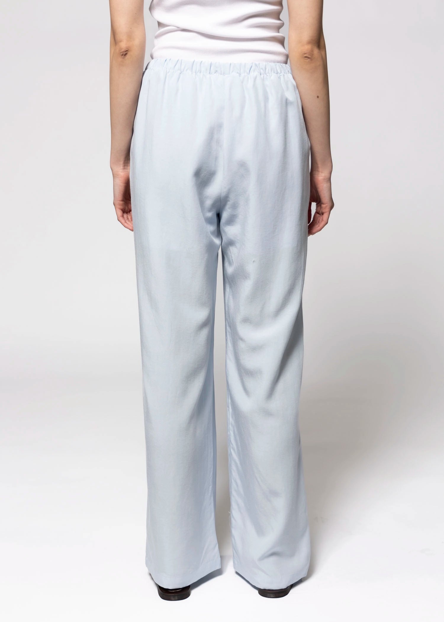 swatch_Ice Blue drawstring straight leg pant