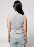 swatch_Heather Grey perfect white tee fran sleeveless polo