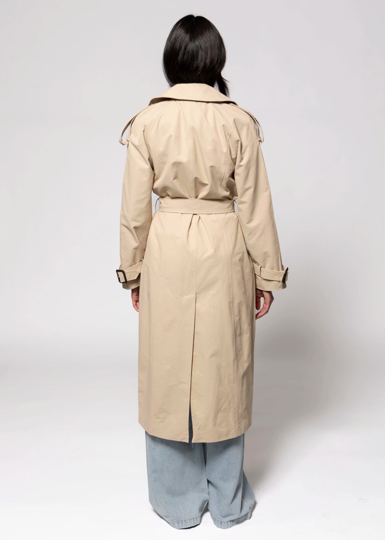 swatch_Wheat avec les filles cotton maxi trench coat