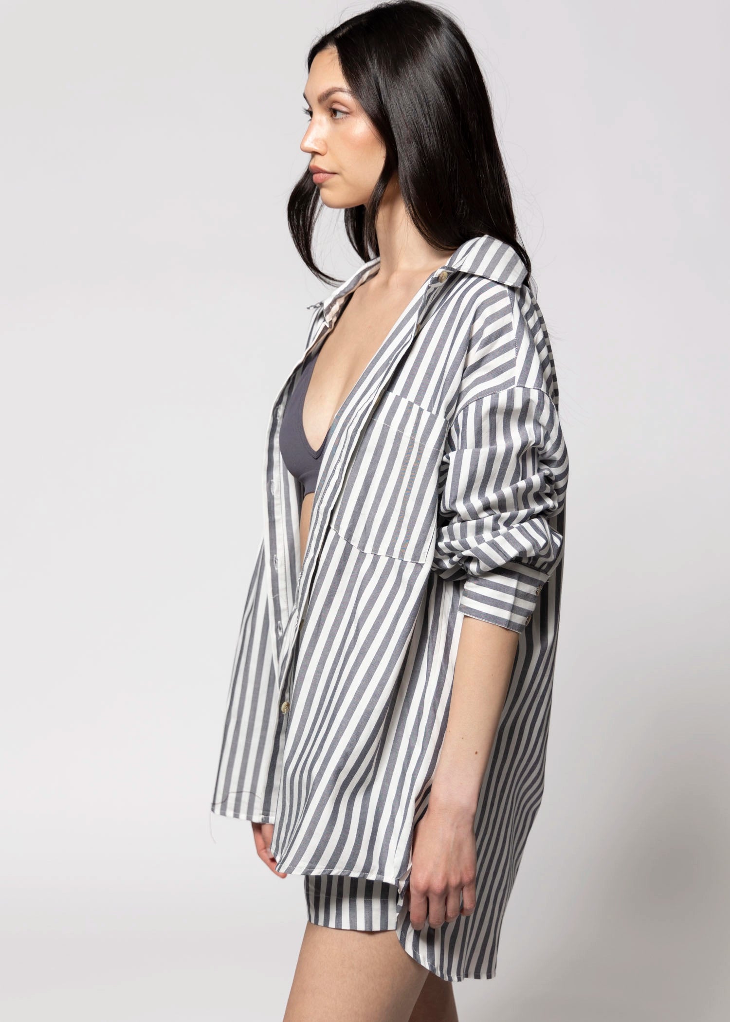 swatch_Navy oversized striped button down