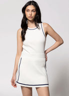 swatch_Ivory/Navy thread and supply freefall skort