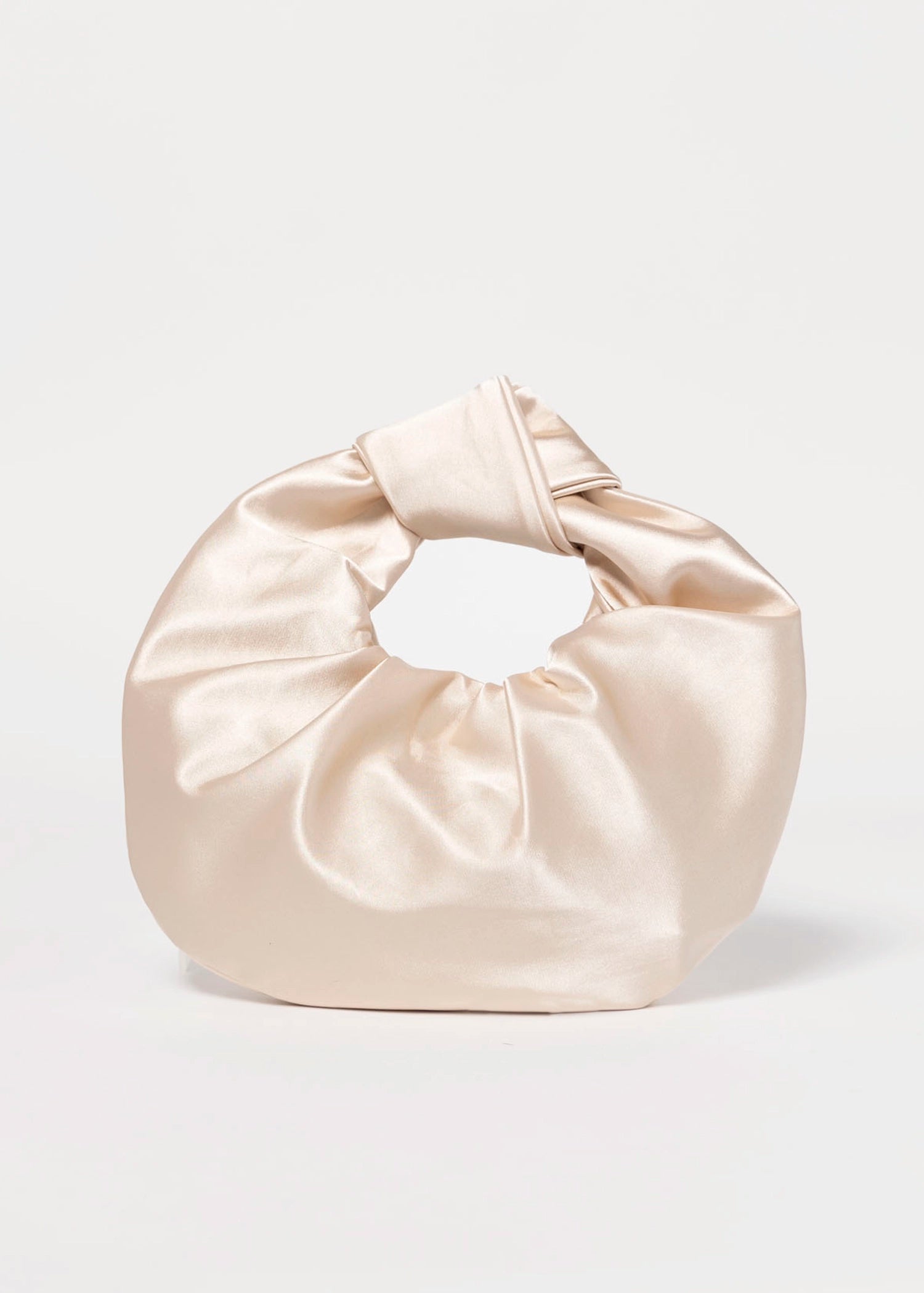swatch_Champagne satin knot evening bag