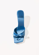 swatch_blue satin sweet on u slide sandal heeled sandals