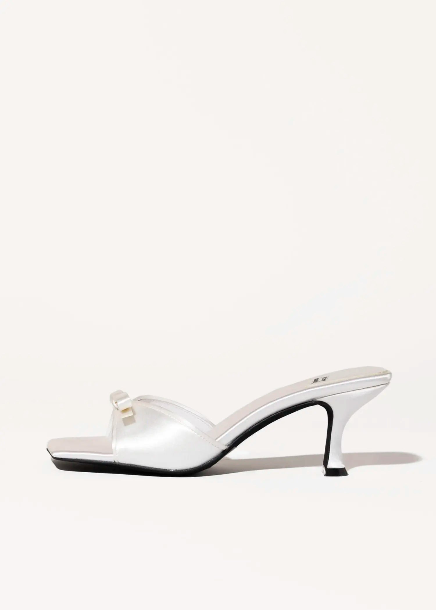 swatch_white satin sweet on u slide sandal heeled sandals