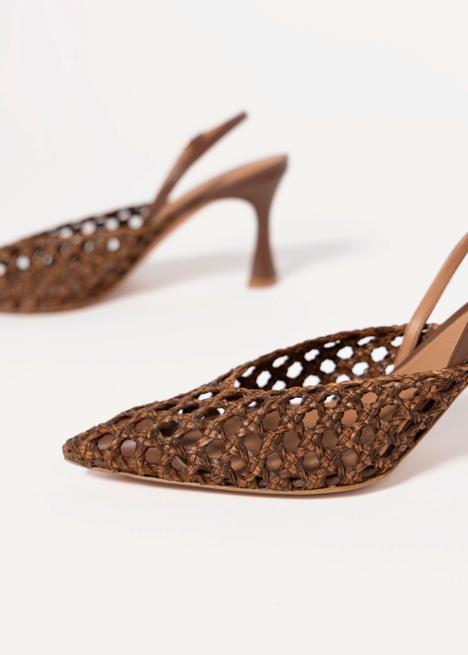 swatch_Brown leather eli woven pump heels