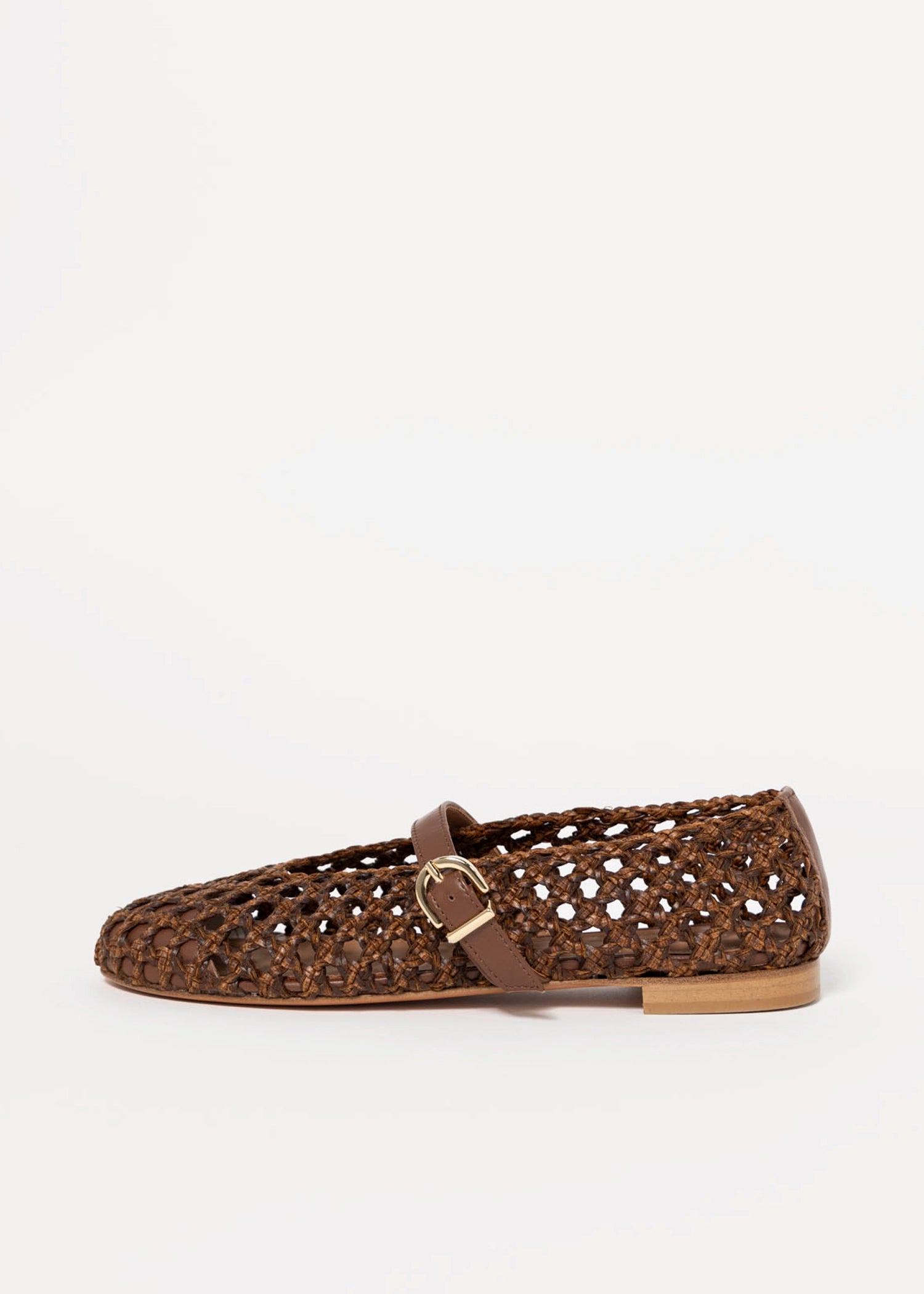 swatch_Brown Leather l'idea dolo woven mary jane