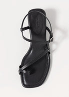 swatch_Black Leather vagabond evie heeled sandal