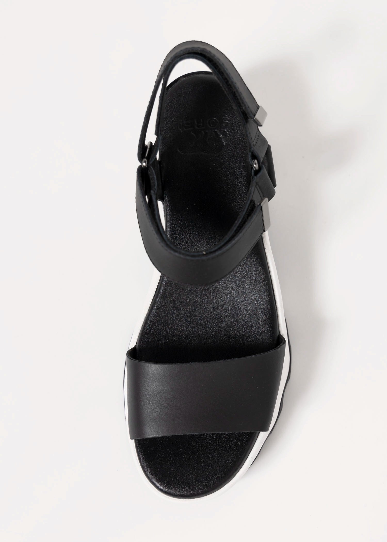 swatch_Black/Sea Salt sorel kinetic aura sandals