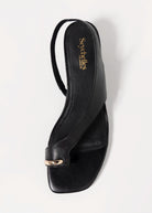 swatch_Black Leather seychelles sparks flying heeled sandal