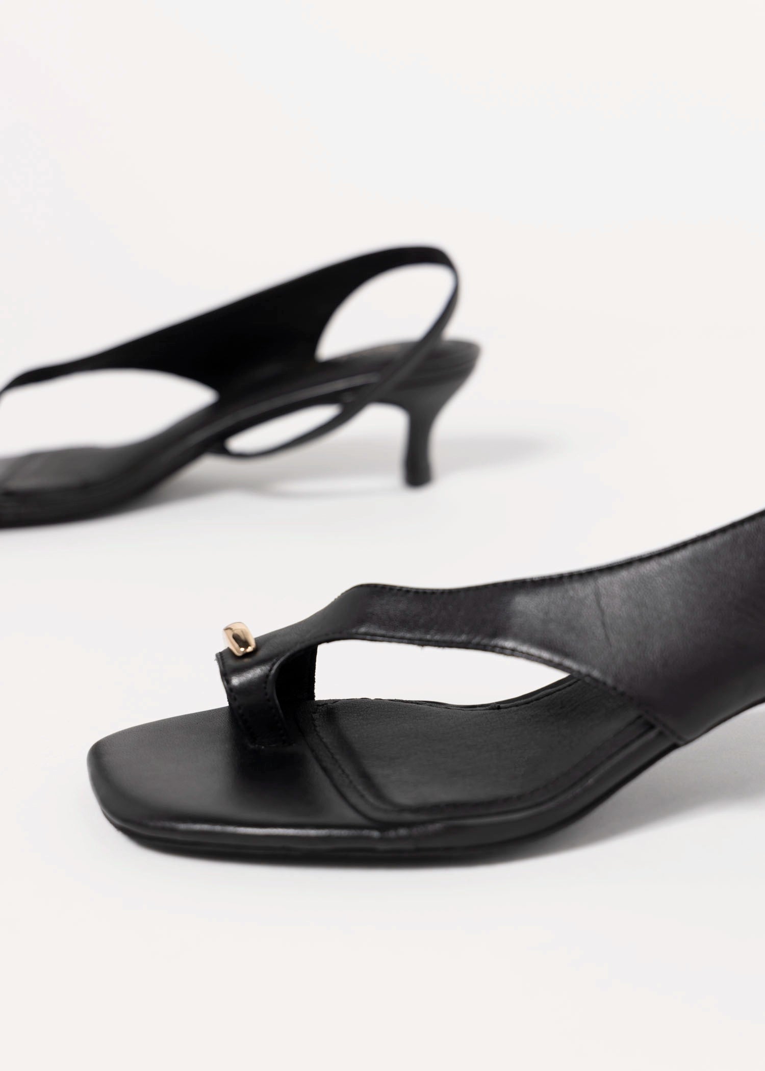 swatch_Black Leather seychelles sparks flying heeled sandal