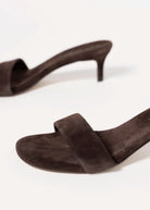 swatch_Chocolate Suede matisse poppy kitten heel sandal