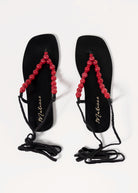swatch_Black matisse elvie beaded thong sandal