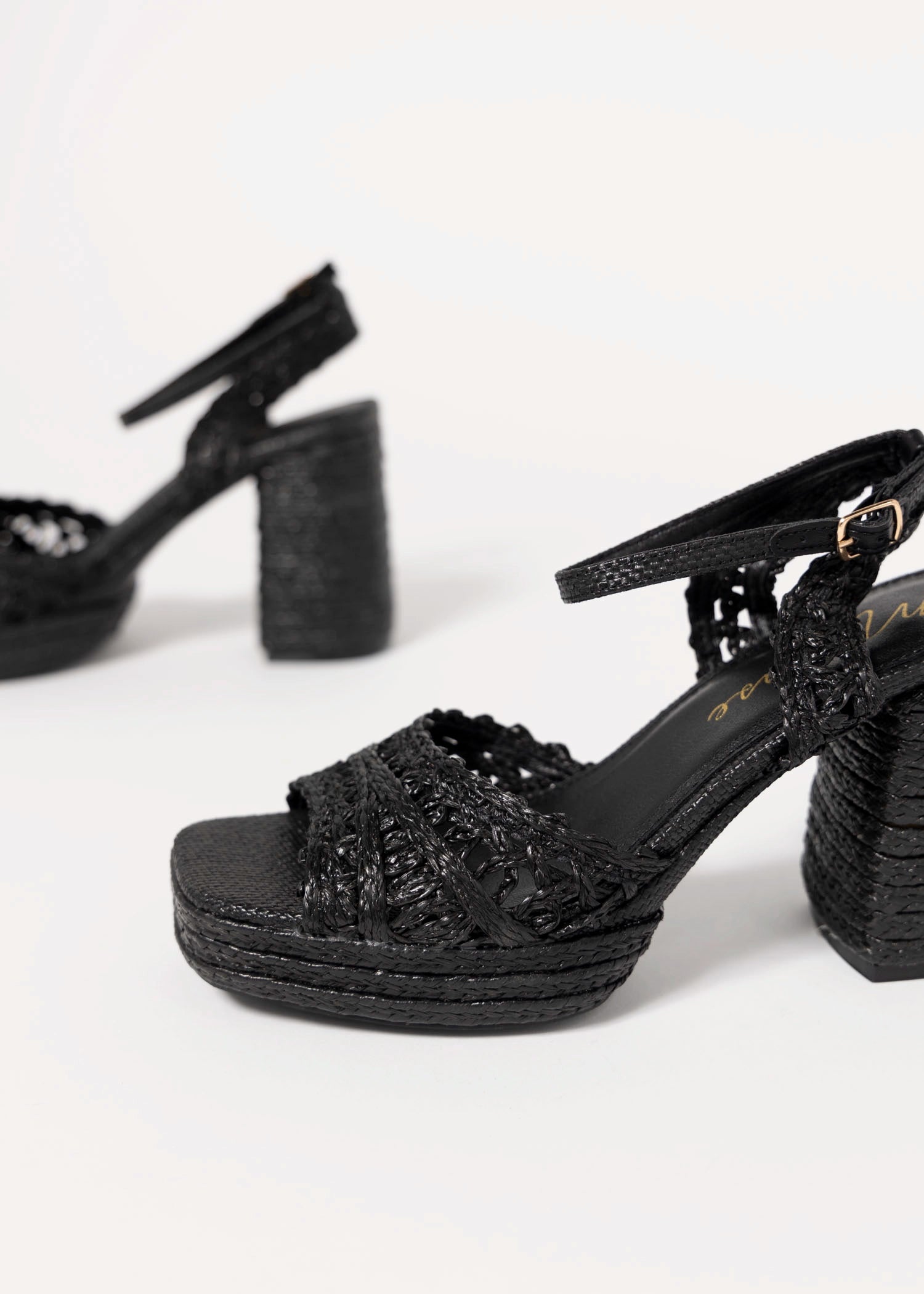 swatch_Black matisse orion raffia heeled platform sandal