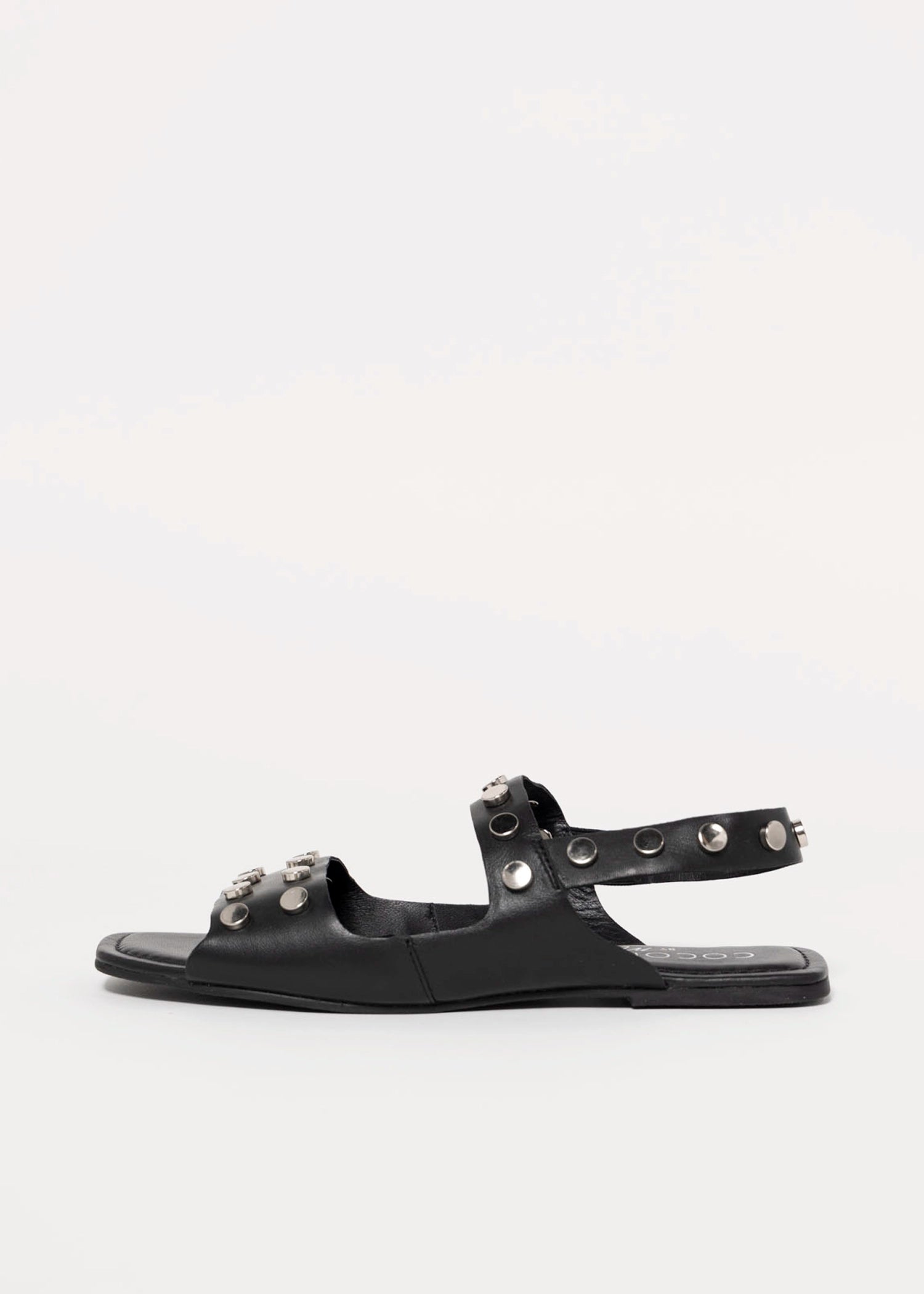 swatch_Black Leather coconuts kira studded sandal