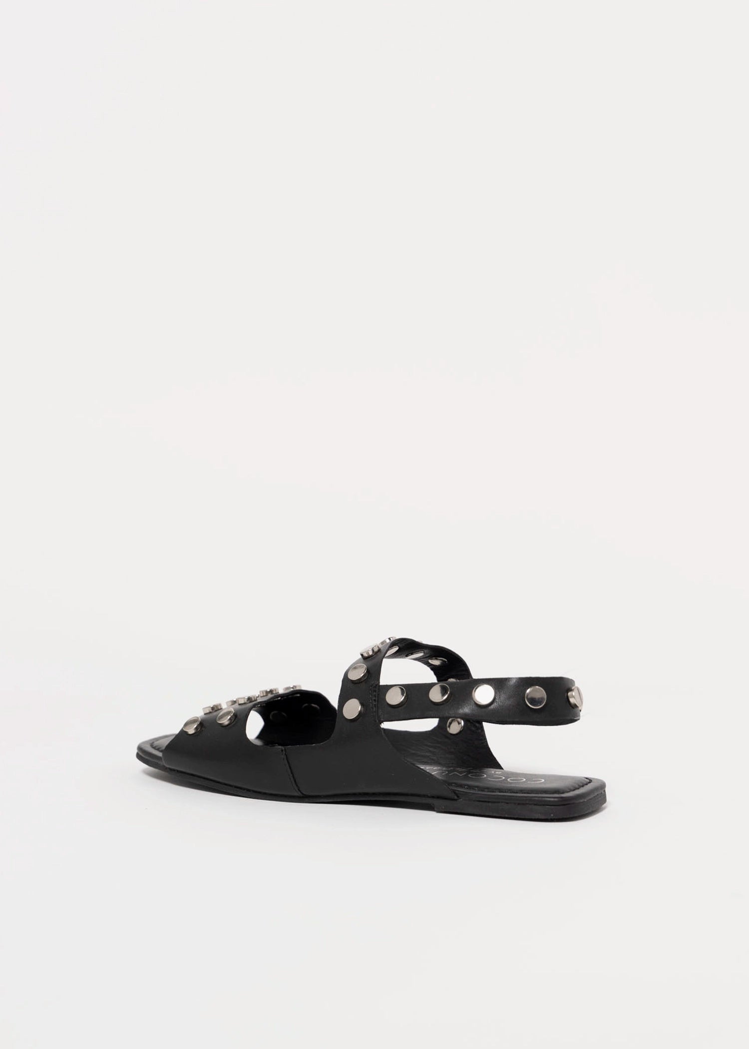 swatch_Black Leather coconuts kira studded sandal