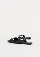 swatch_Black Leather coconuts kira studded sandal