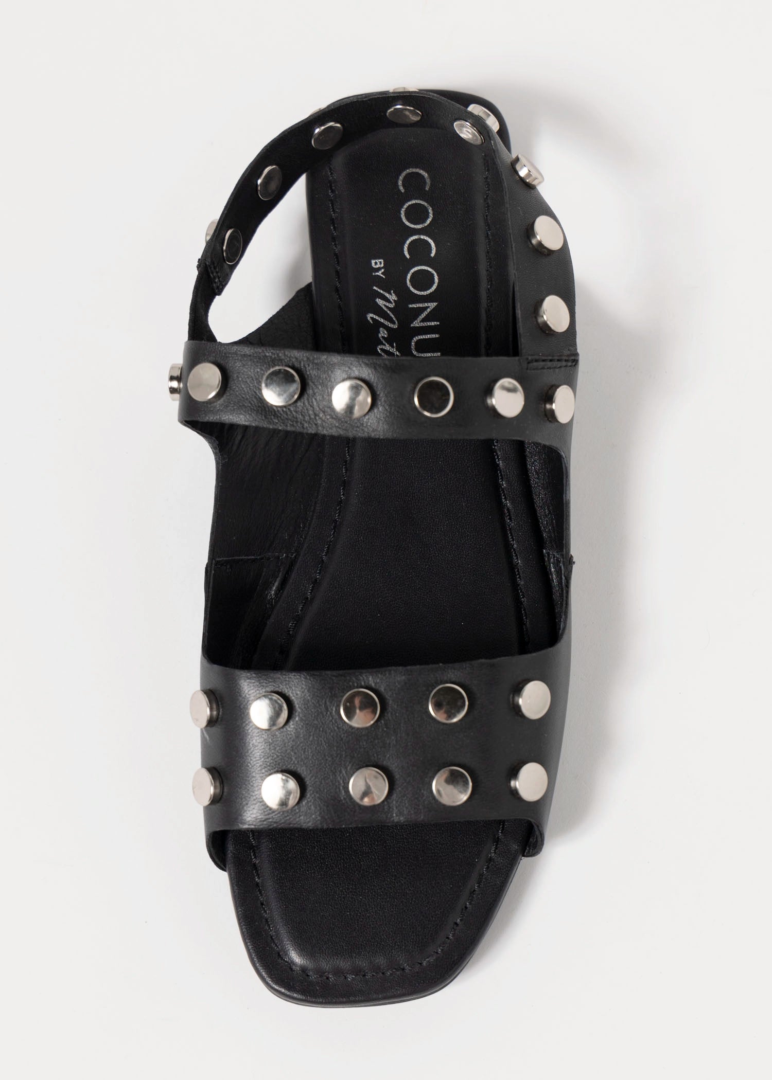 swatch_Black Leather coconuts kira studded sandal