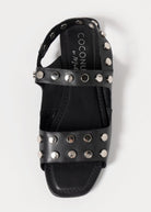 swatch_Black Leather coconuts kira studded sandal