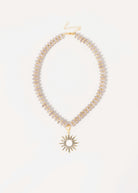 swatch_Taupe gail beaded necklace with sun charm