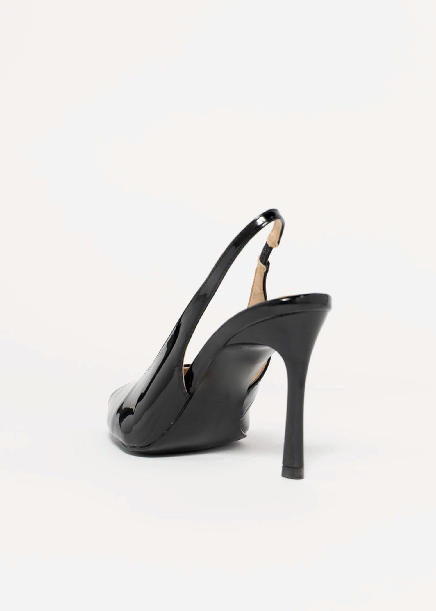 swatch_Black Patent clear cut peep toe slingback