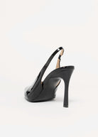 swatch_Black Patent clear cut peep toe slingback