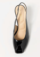 swatch_Black Patent clear cut peep toe slingback