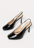 swatch_Black Patent clear cut peep toe slingback