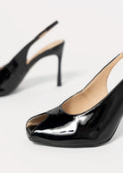 swatch_Black Patent clear cut peep toe slingback