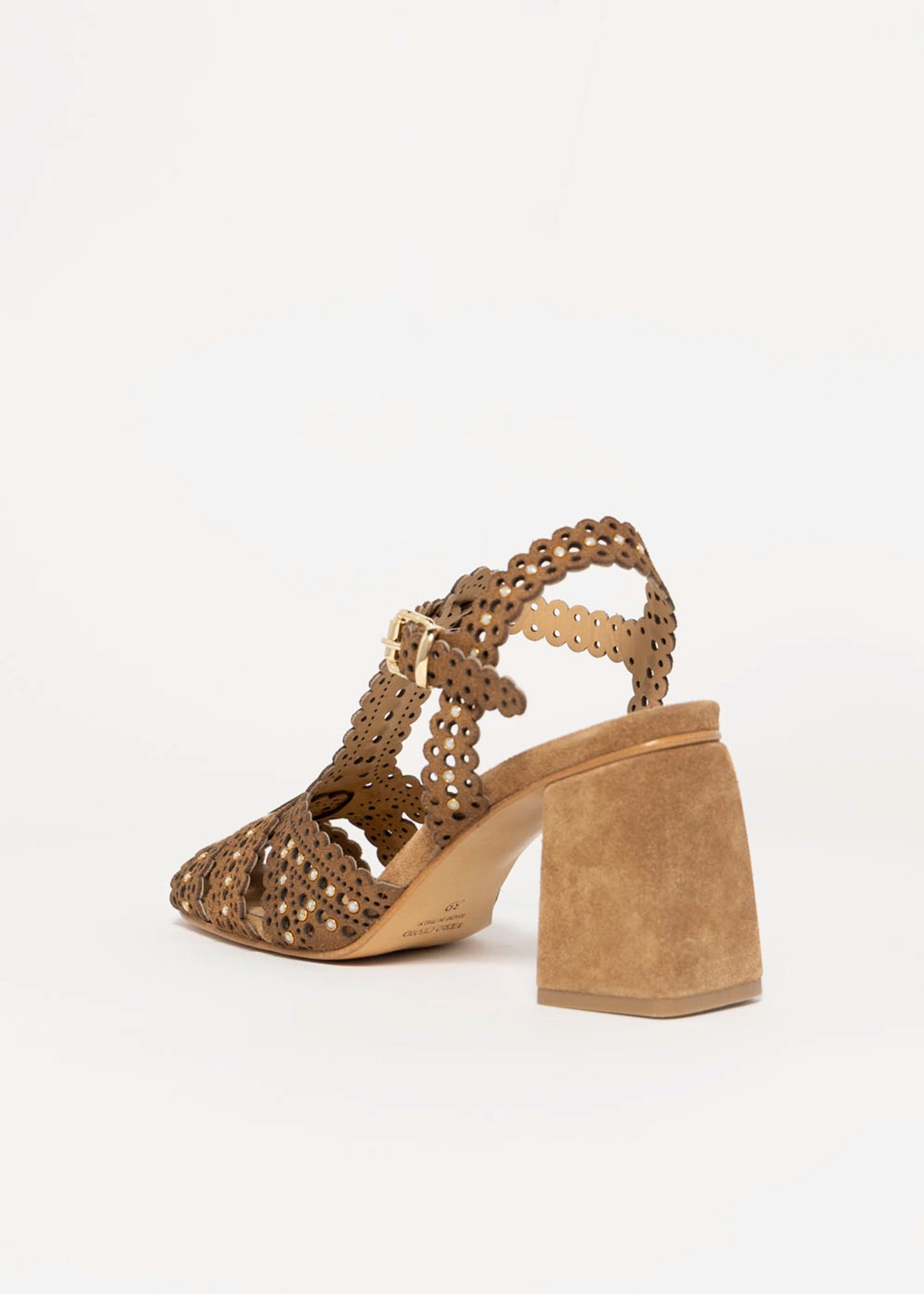 swatch_Tan Leather heeled fisherman sandal