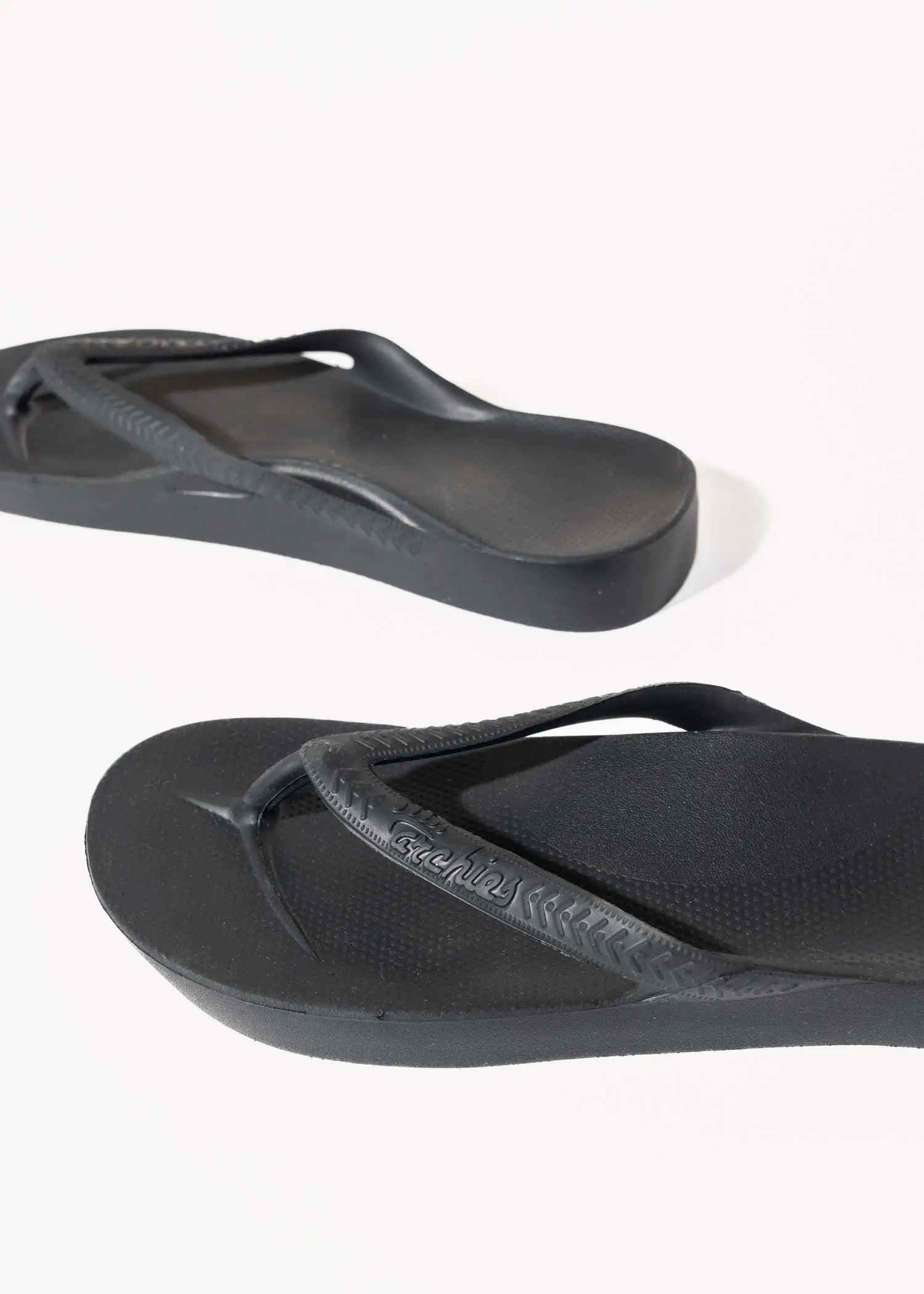 swatch_black arch support flip flop flat sandals